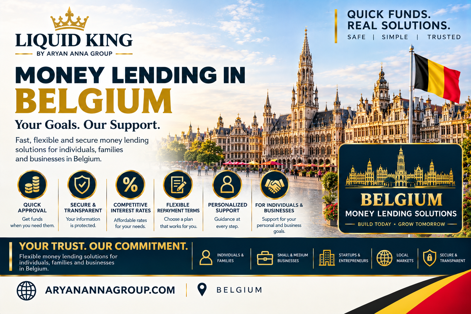 Money Lending in Belgium with personal loans, business financing and regulated consumer credit services